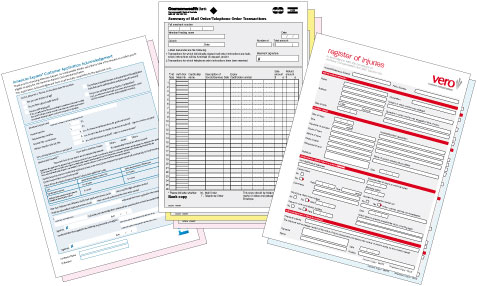 Examples of printed invoices